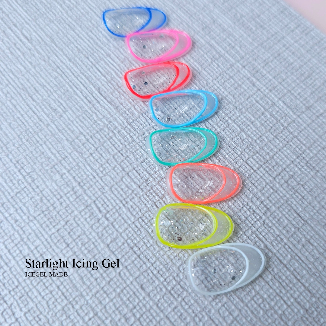 Starlight Icing ICEGEL 8色セット TAT - ICE GEL - A BLACK スターライト アイシングジェル