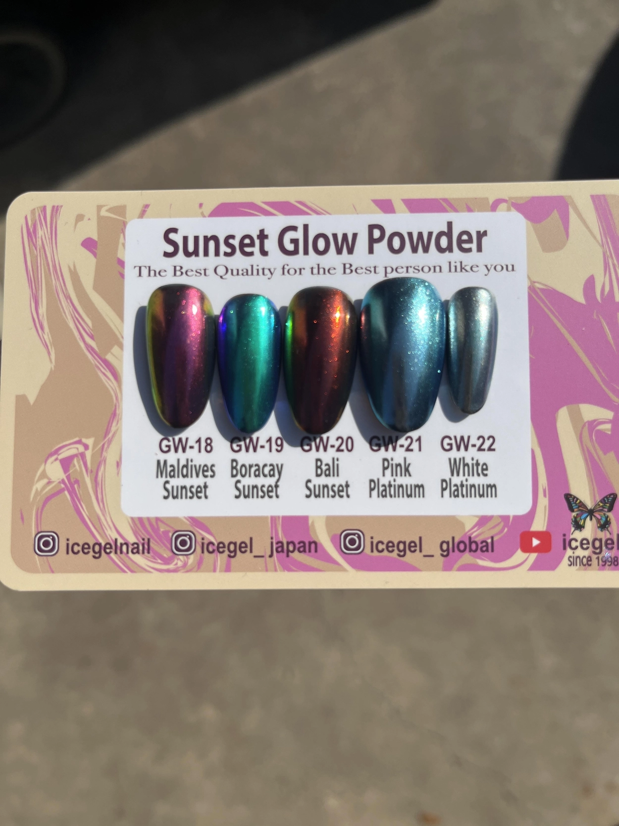 サンセットグローパウダーセット[GW-18~GW22] (Free Gift_Powder