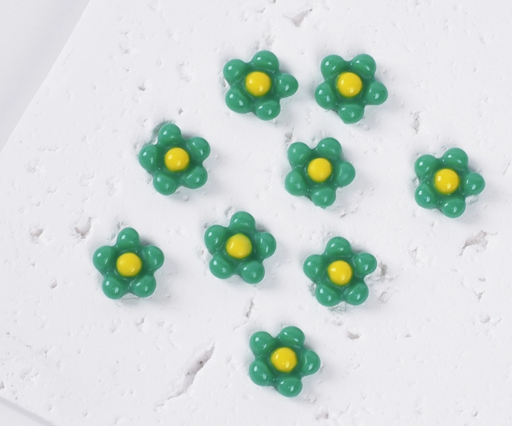 新品未使用　flower charm-drop Green Flower Charms [NC41] : ICEGEL