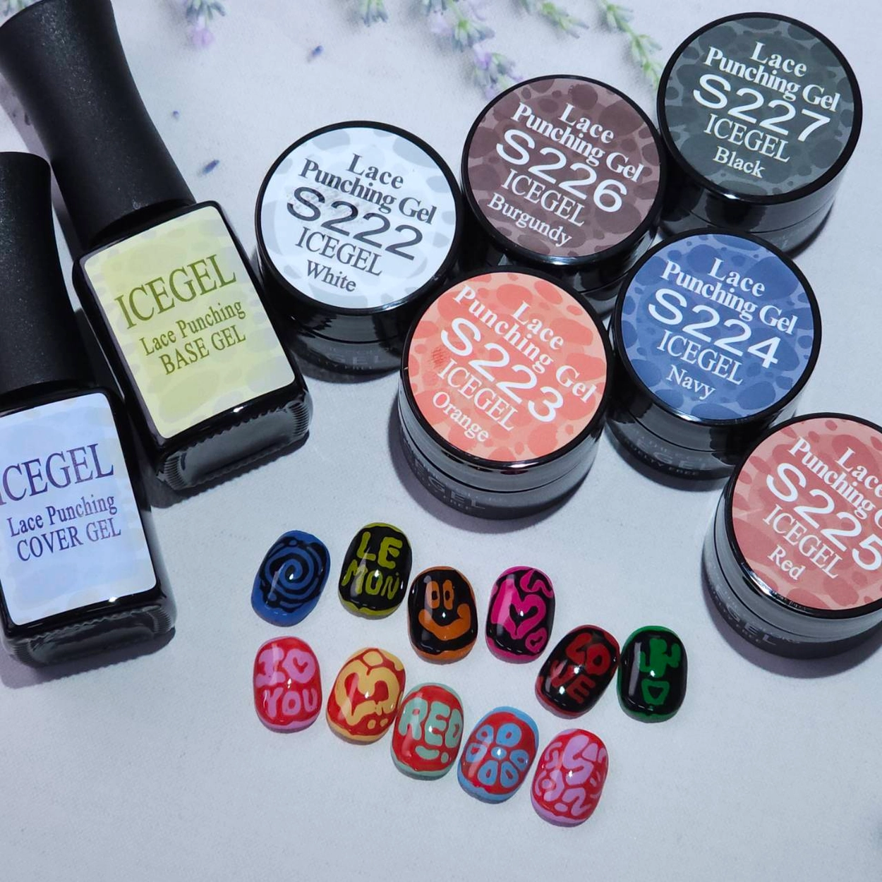 フェイスジェル・ゲル mayuming Lace Punching Gel : ICEGEL