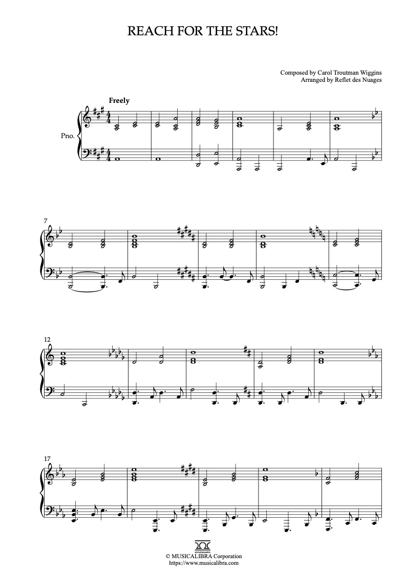 PIANO SOLO 楽譜] Reach for the Stars! ピアノ 編曲 楽譜