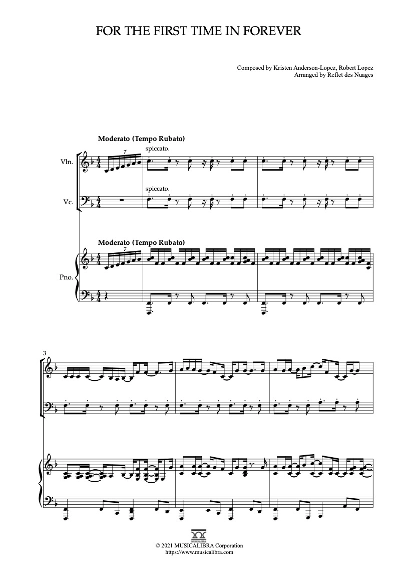 TRIO 楽譜] Jesu, Joy of Man's Desiring - ヴァイオリン
