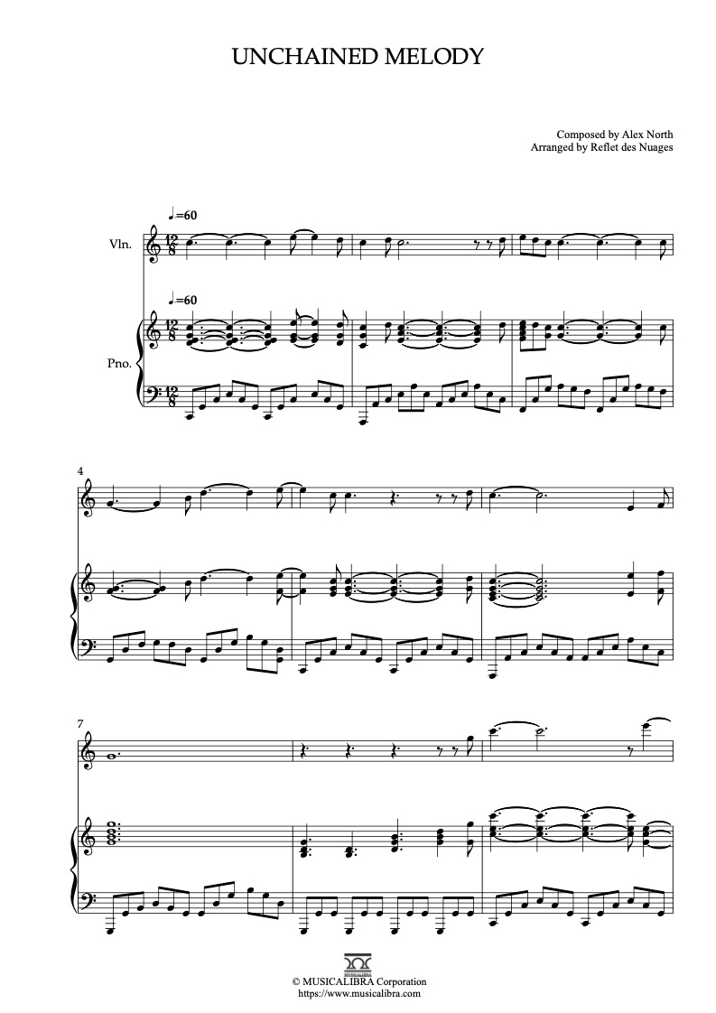 Spartito Unchained Melody Per Arpa - Arrangiamento Per Arpa Sola O Con Voce E Strumenti Melodici - Foto 7