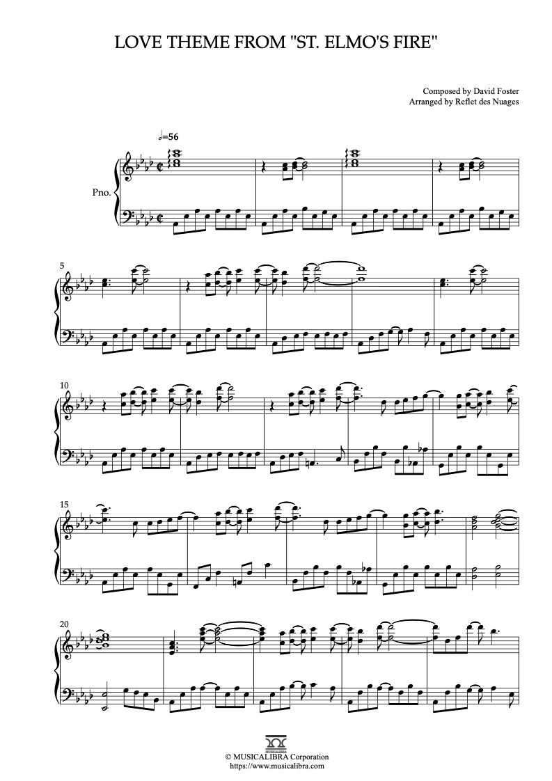 PIANO SOLO 楽譜] Love Theme from 