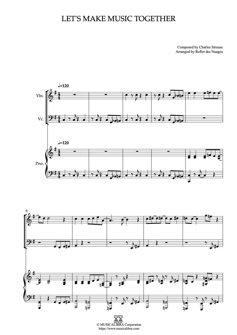 TRIO 楽譜] Let's Make Music Together - ヴァイオリン、チェロ