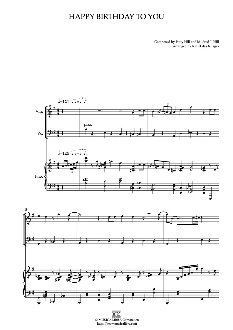 フルート、バイオリン、ピアノ トリオ楽譜６曲セット　手書き風楽譜 きよしこの夜】フルート&ヴァイオリン| ピアノトリオ|Silent