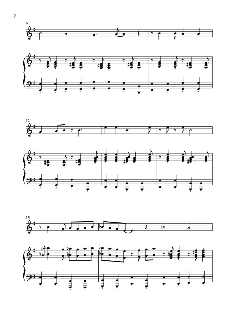 DUET 楽譜] Sing, Sing, Sing - ヴァイオリン、ピアノデュエット 