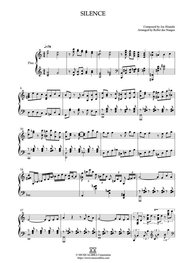 PIANO SOLO SHEET MUSIC] For You : MUSICALIBRA