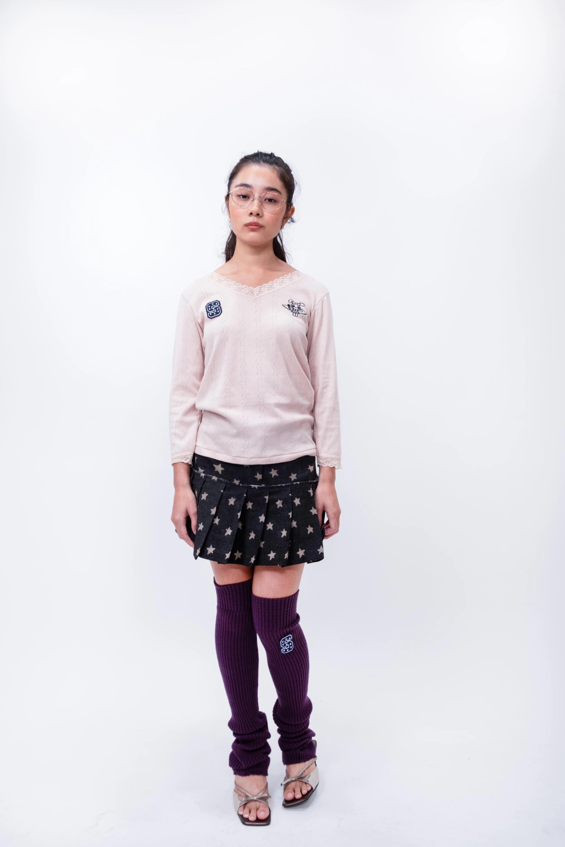 shalom 韓国 club I DONT KNOW Lace top I DON'T KNOW LACE TOP (PEACH) : SHALOM