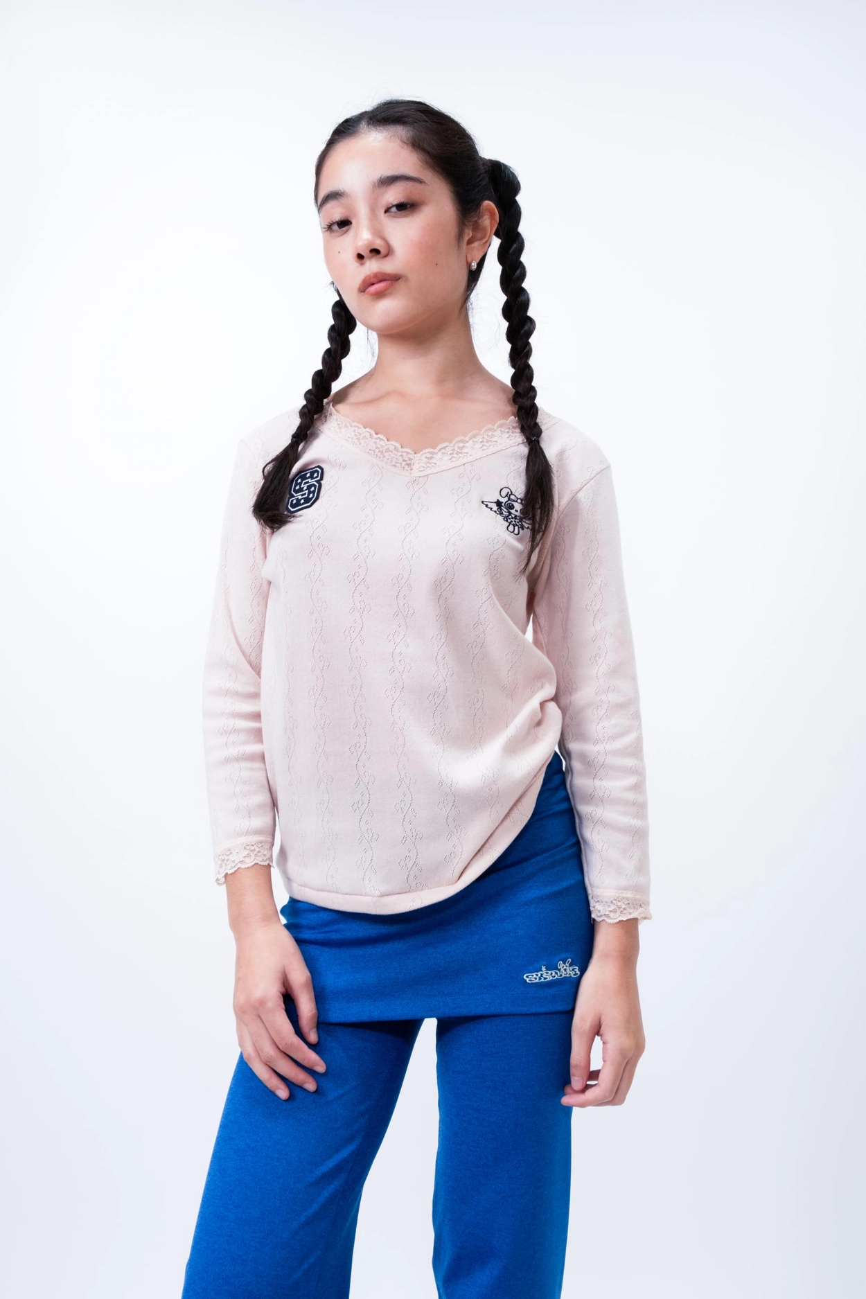 【SHALOM】I DON'T KNOW LACE TOP (PEACH) [正規品] shalom I Don'T Know Lace Top - Peach | International Store