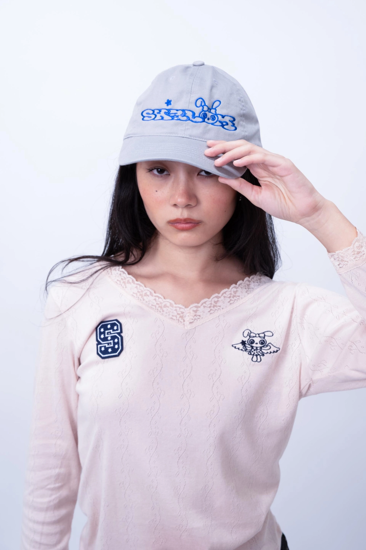 【SHALOM】I DON'T KNOW LACE TOP (PEACH) [正規品] I DON'T KNOW LACE TOP (PEACH) : SHALOM