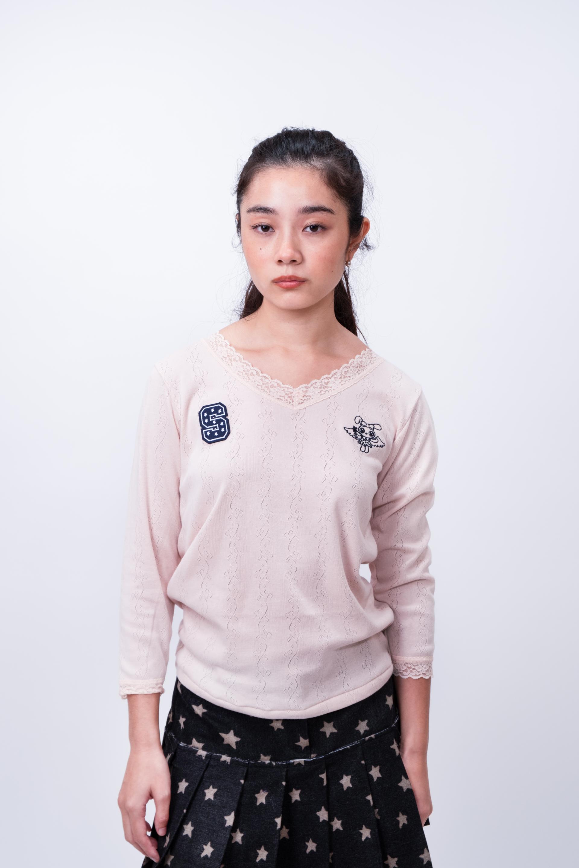 I DON'T KNOW LACE TOP (PEACH) : SHALOM