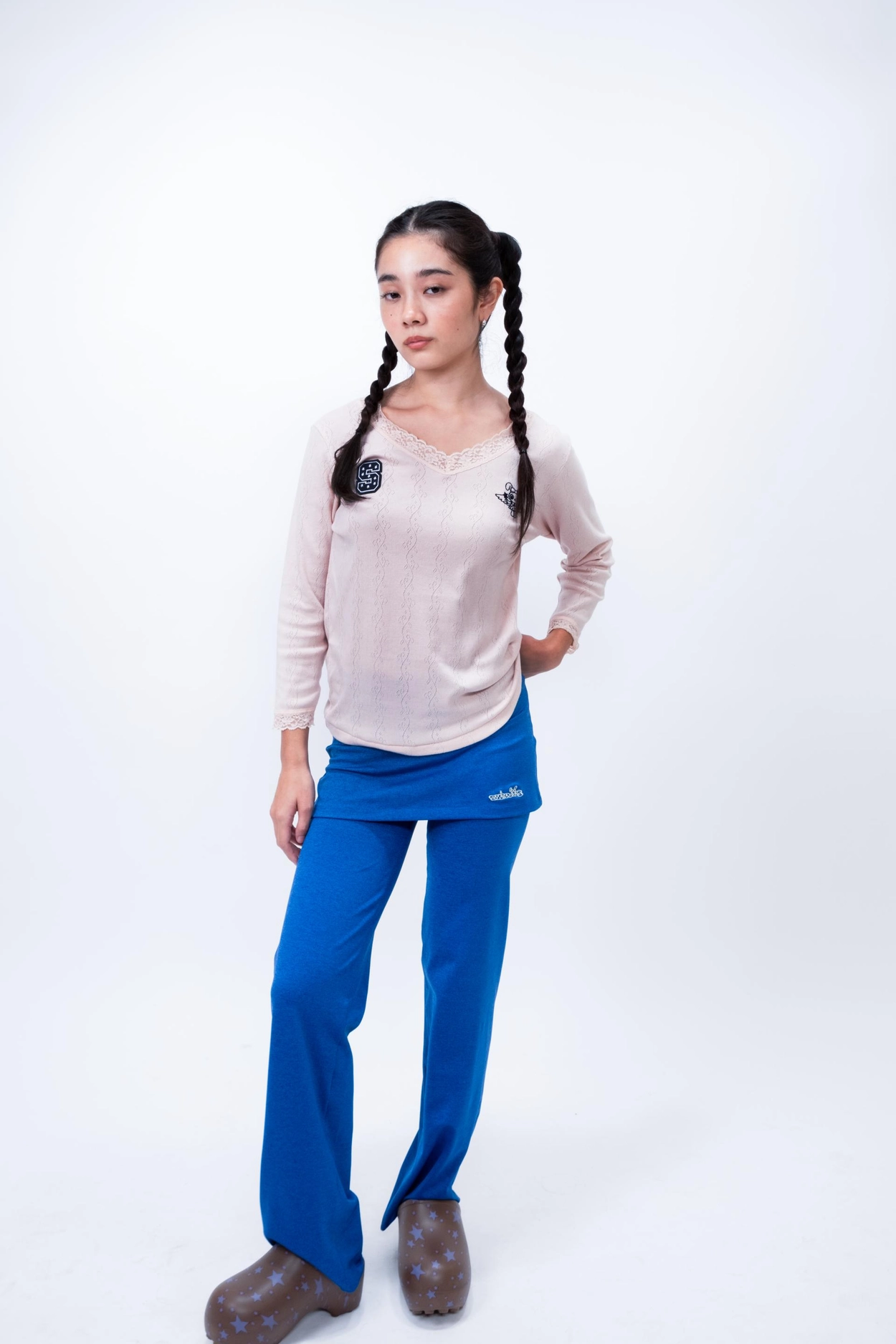 I DON'T KNOW LACE TOP (PEACH) : SHALOM