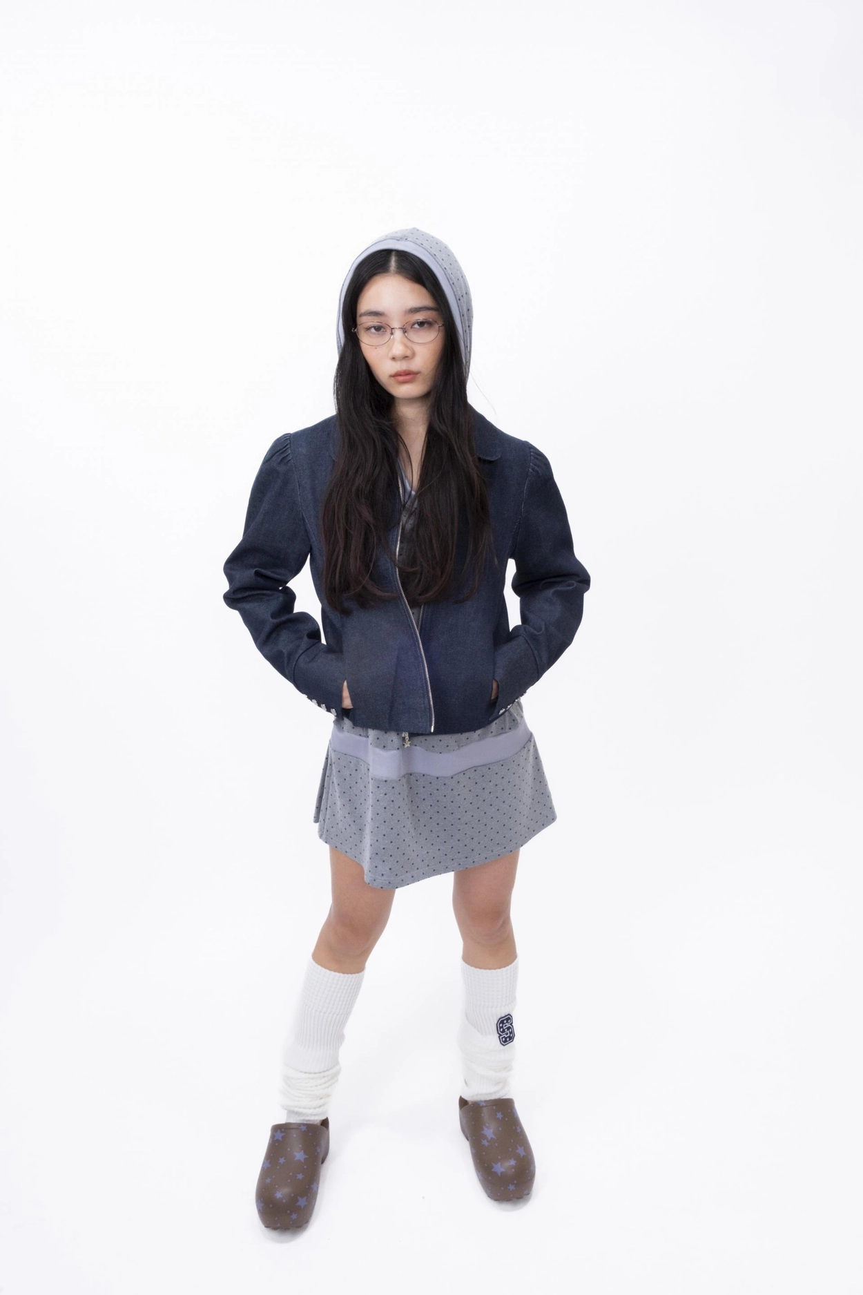 shalomclub MOLA DOT HOODY DRESS 韓国　ドット MOLA DOT HOODY DRESS : @s.h.a.l.o.m.c.l.u.b
