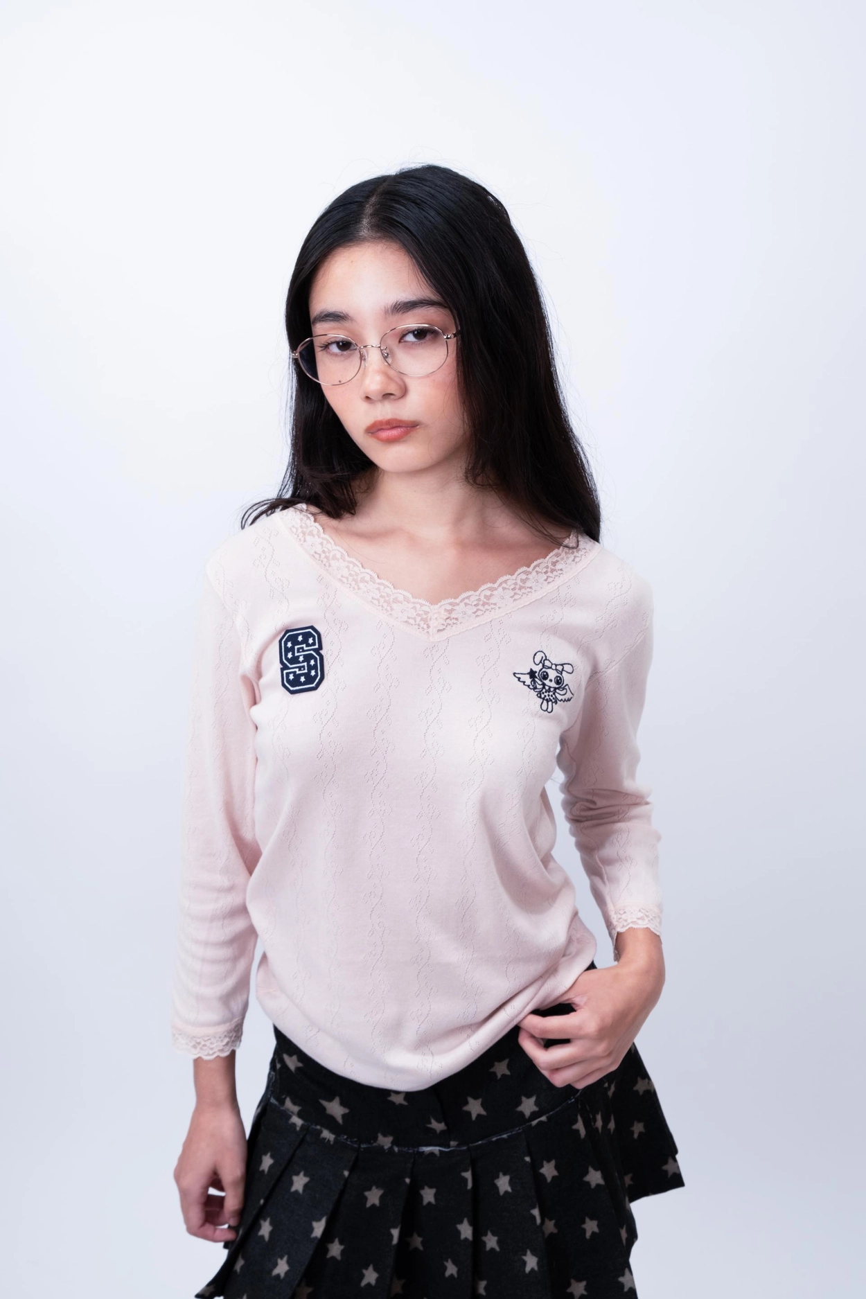 I DON'T KNOW LACE TOP (PEACH) : SHALOM