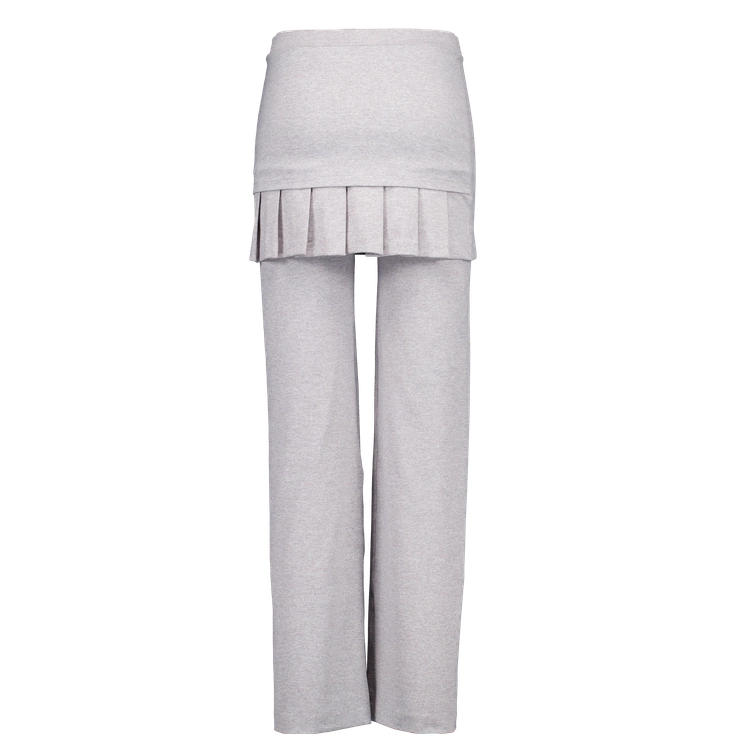 STRETCHING PLEATS PANTS GRAY : SHALOM