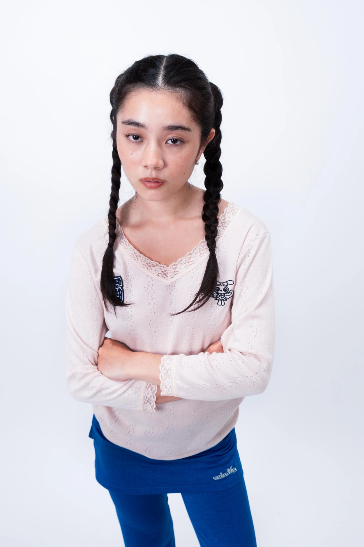 I DON'T KNOW LACE TOP (PEACH) : SHALOM I DON'T KNOW LACE TOP (PEACH) : SHALOM