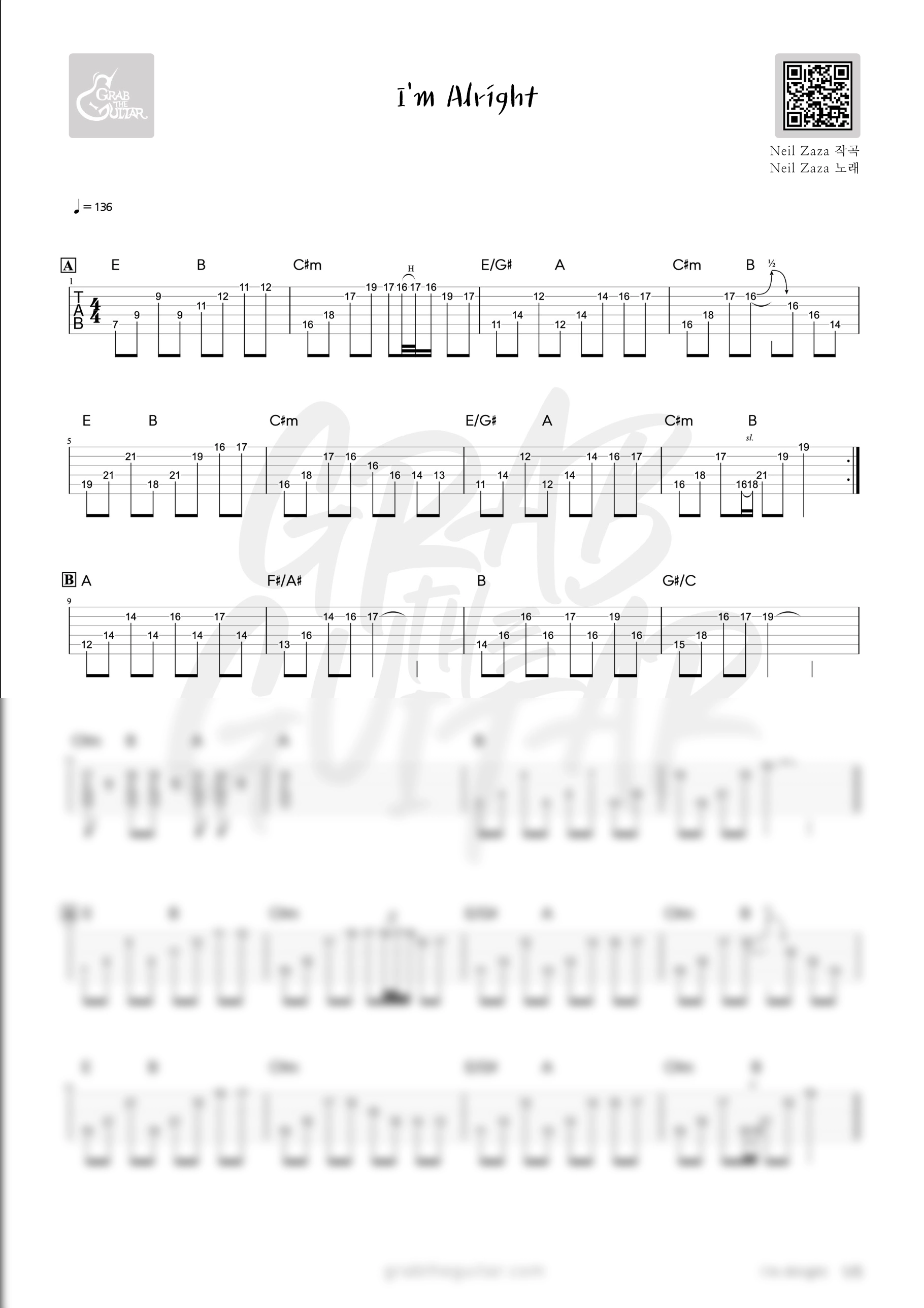 일렉) I'm Alright - Neil Zaza [] : 그랩더기타 MALL – 통기타, 일렉