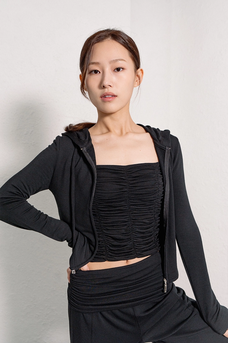 Mini Shirring Top (Black)