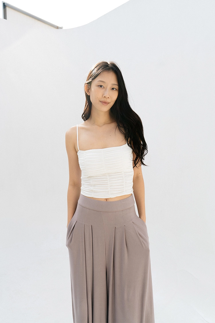Mini Shirring Top (White)
