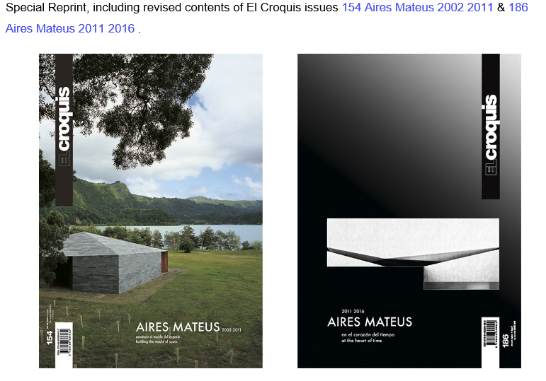 El Croquis 154+186+Recent: AIRES MATEUS 2002-2018 : 심지전문서적
