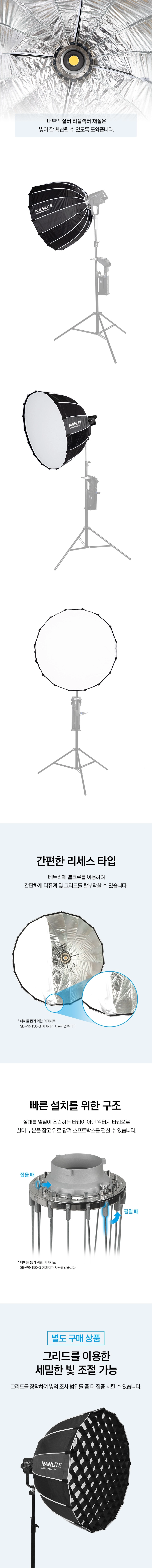 난라이트 NANLITE SB-PR-90-Q 원터치 파라볼릭 90 소프트박스 상세 정보 2