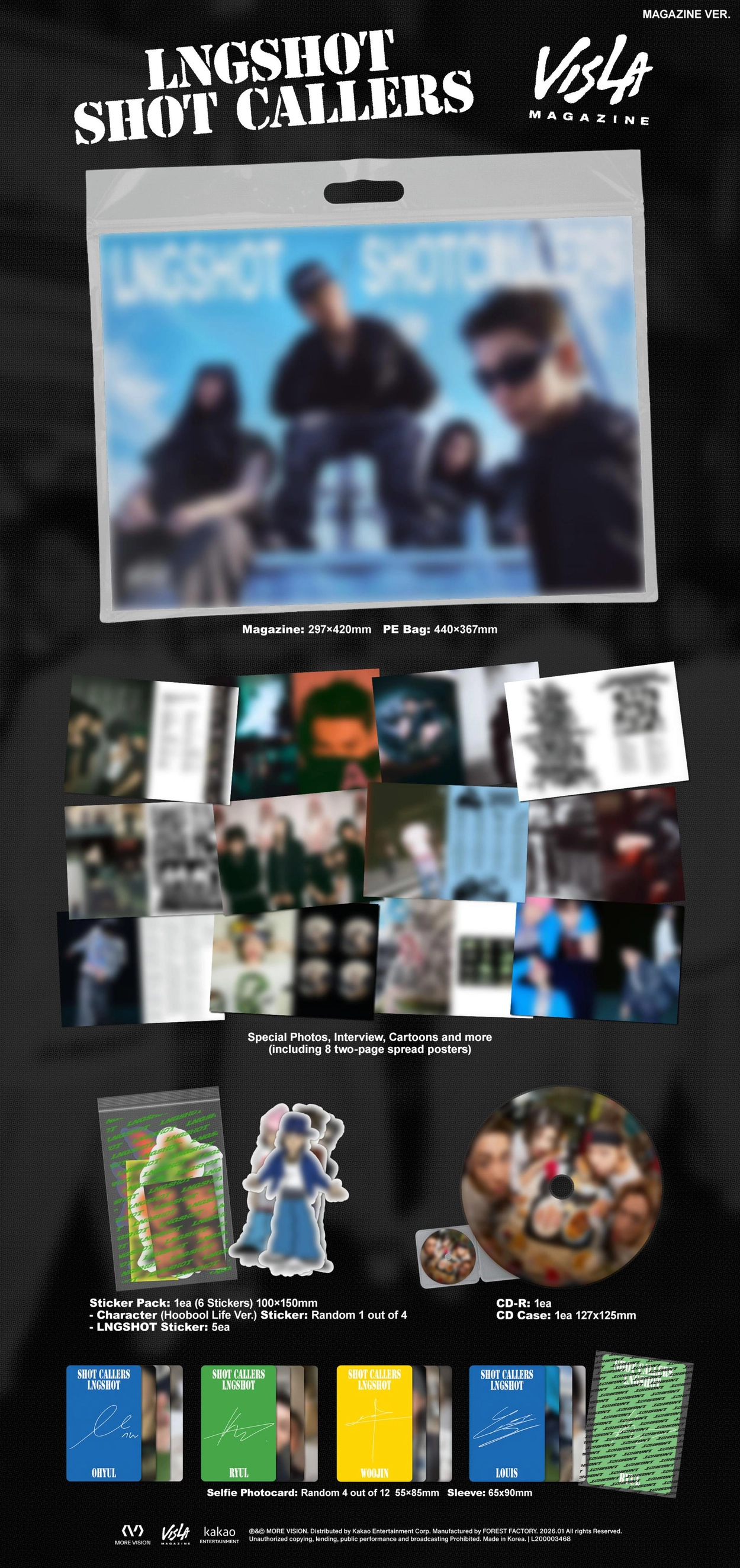 롱샷 (LNGSHOT) - EP 【SHOT CALLERS】 (Magazine Ver.) : 뮤직앤드라마