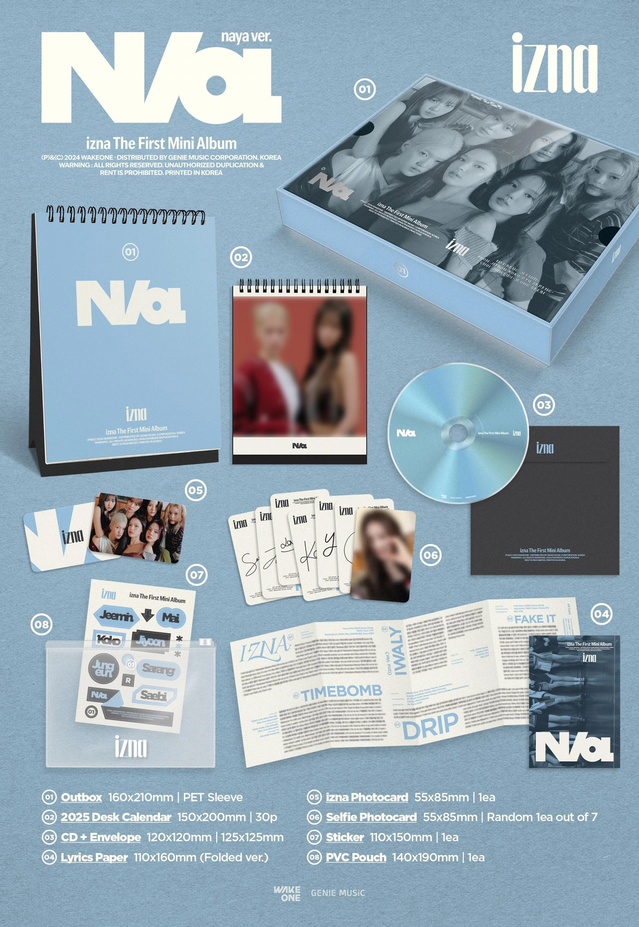 izna (이즈나) - 【N/a】 [naya Ver. (2025 Calendar Ver.)] : Music&Drama
