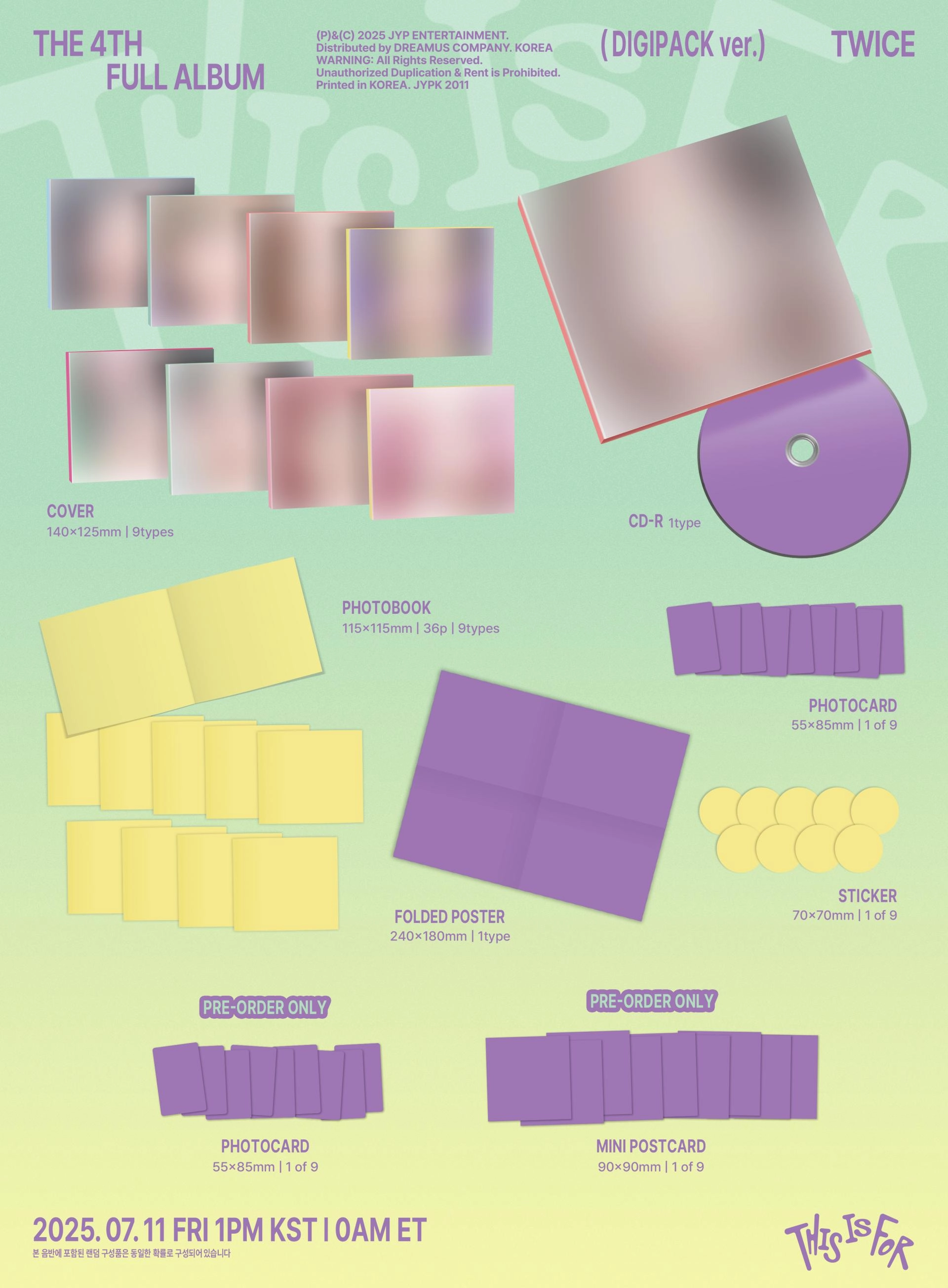 SET] TWICE (트와이스) - 【THIS IS FOR】 (DIGIPACK ver.) : Music&Drama