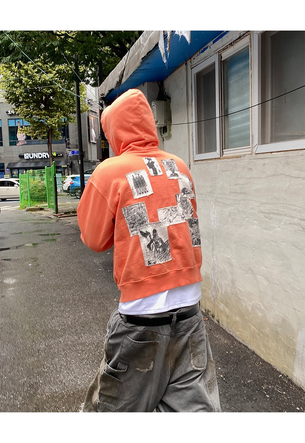 【Undermycar】25ss Burning Wasteland Multi Patched Hoodie UNDERMYCAR] 25SS BURNING WASTELAND MULTI PATCHED ZIPPED