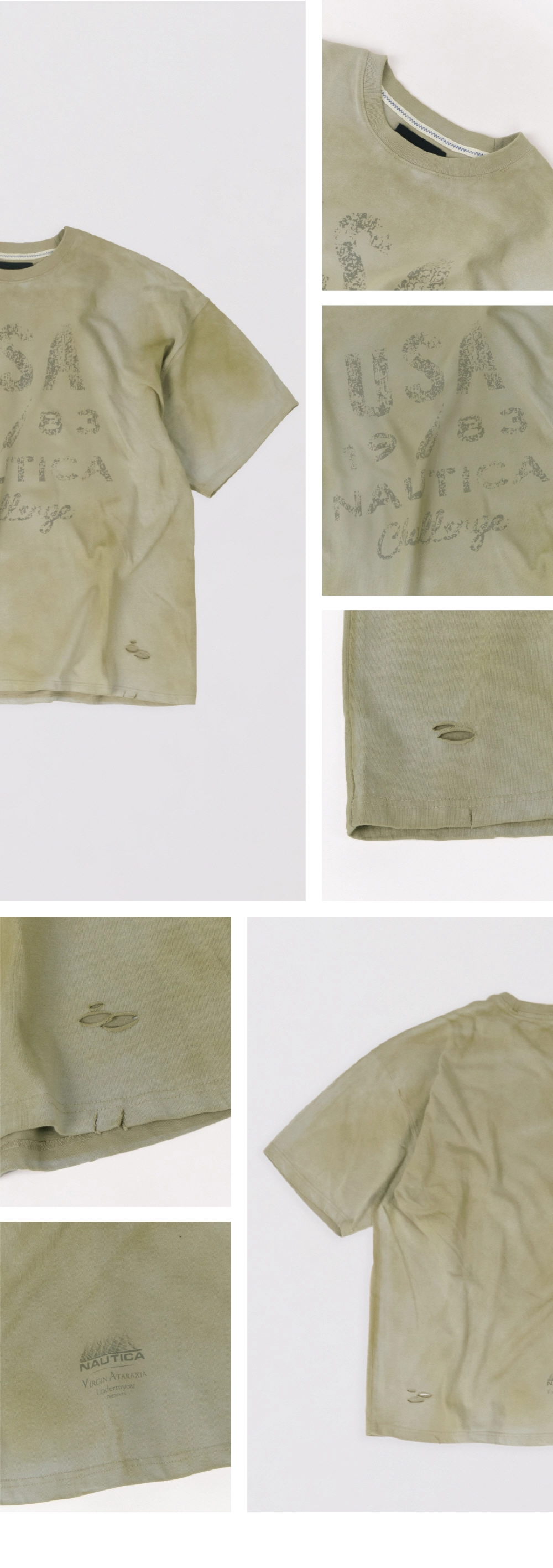 【NAUTICA×UNDERMYCAR】25ss LETTERING STAMP TEE NTC X UMC LETTERING STAMP TEE : Undermycar