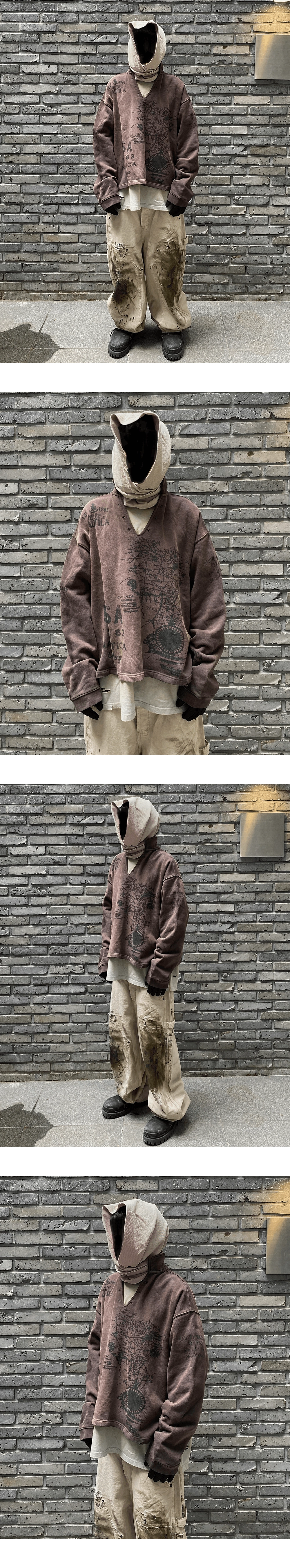 NTC X UMC DAMAGED OPEN COLLAR PULLOVER : Undermycar