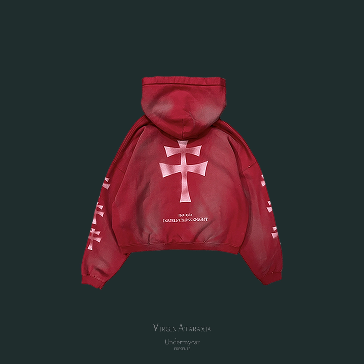 【Undermycar】25ss Silent Saints In Multi Iron CroSS Hoodie UNDERMYCAR] 25SS SILENT SAINTS IN MULTI IRON CROSS ZIPPED