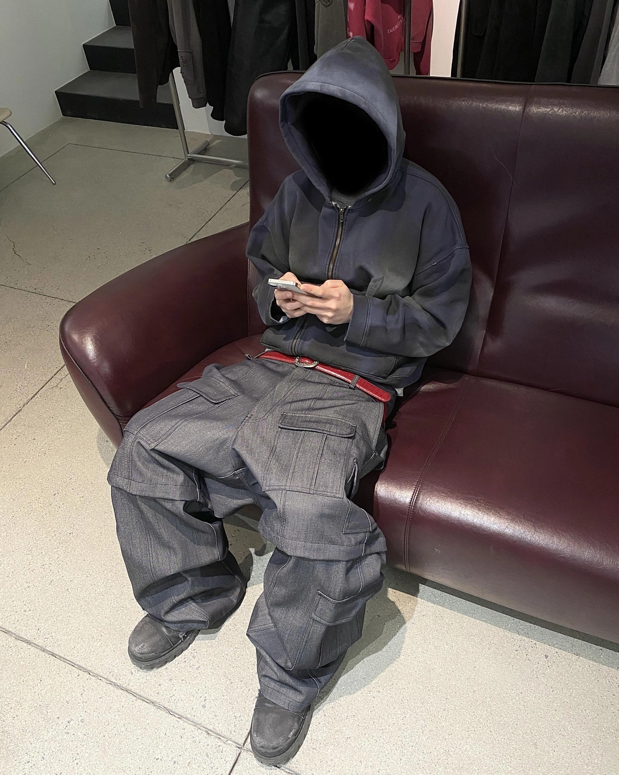 【Undermycar】25ss Silent Saints In Multi Iron CroSS Hoodie 25SS SILENT SAINTS IN MULTI IRON CROSS ZIPPED HOODIE