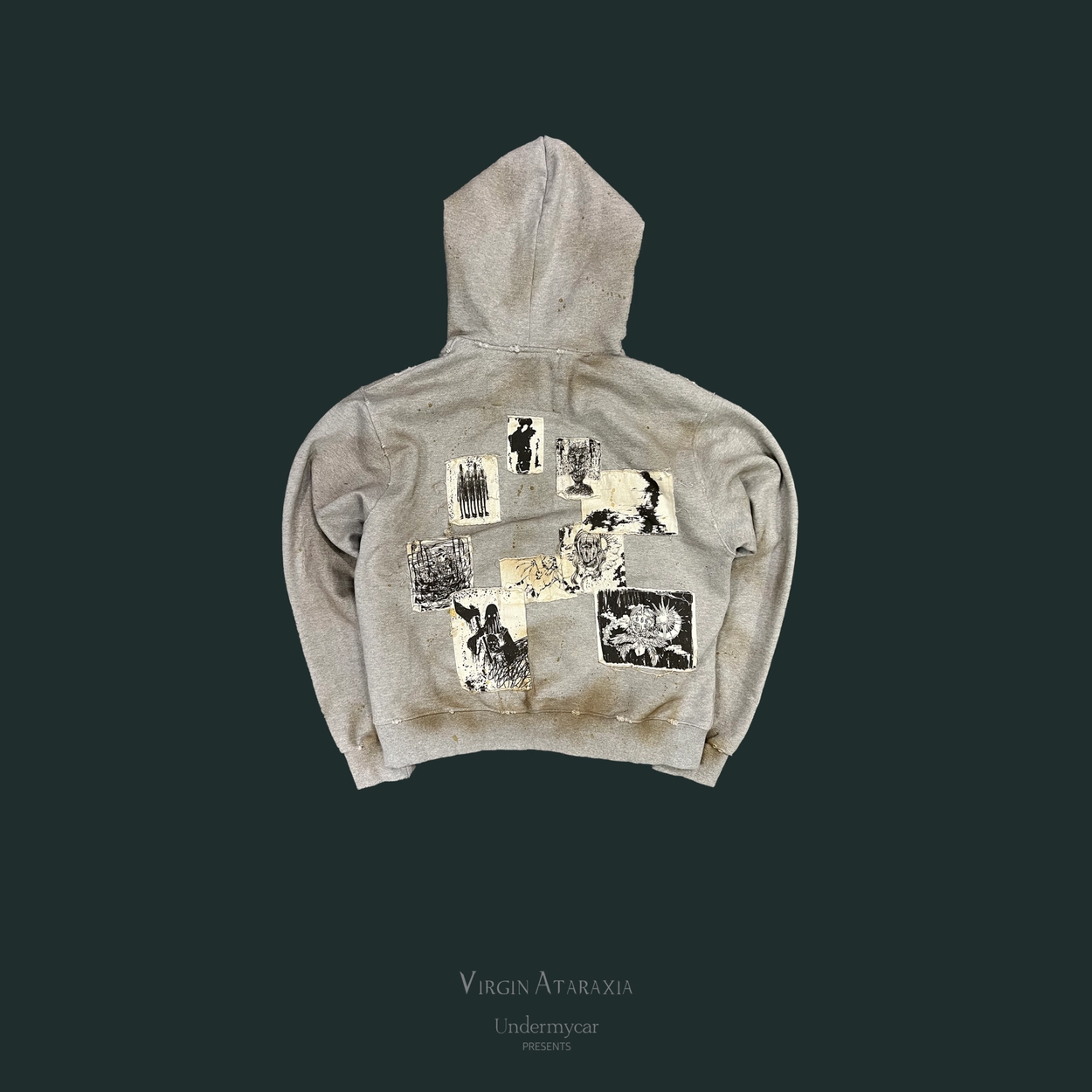 【Undermycar】Burning Wasteland Multi Patched Hoodie 2Colors UNDERMYCAR] 25SS BURNING WASTELAND MULTI PATCHED ZIPPED