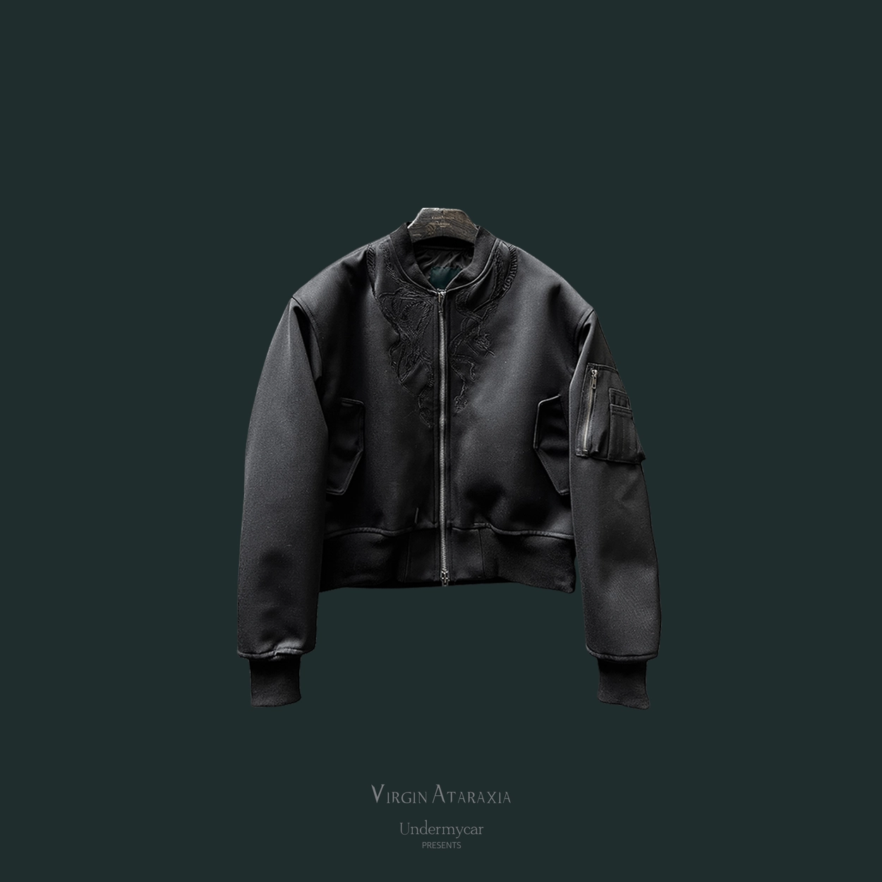 【Undermycar】25ss Vintage Poster Old Dyeing Zipped Hoodie UNDERMYCAR] 25SS VINTAGE POSTER OLD DYEING ZIPPED HOODIE