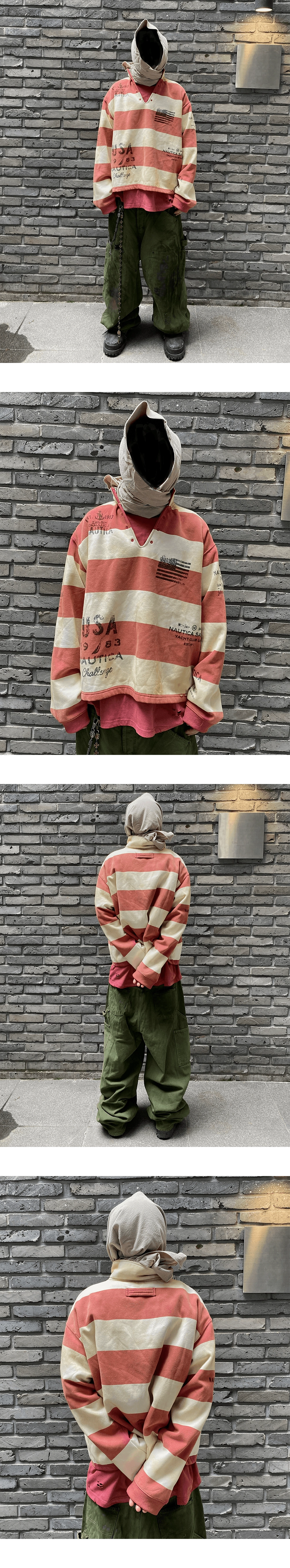 NTC X UMC DAMAGED OPEN COLLAR PULLOVER : Undermycar