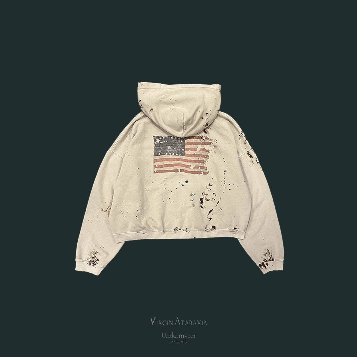 【Undermycar】25ss Grave Of Priest Vintage Effect Hoodie shopping