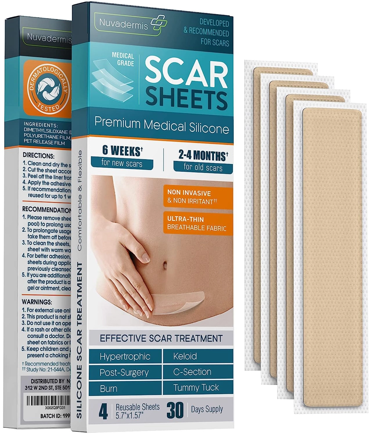 Silastic sheeting for clearance scars