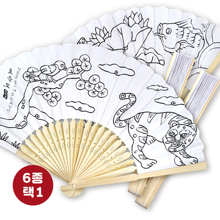 전통민화 합죽선 부채 (6종 택1)