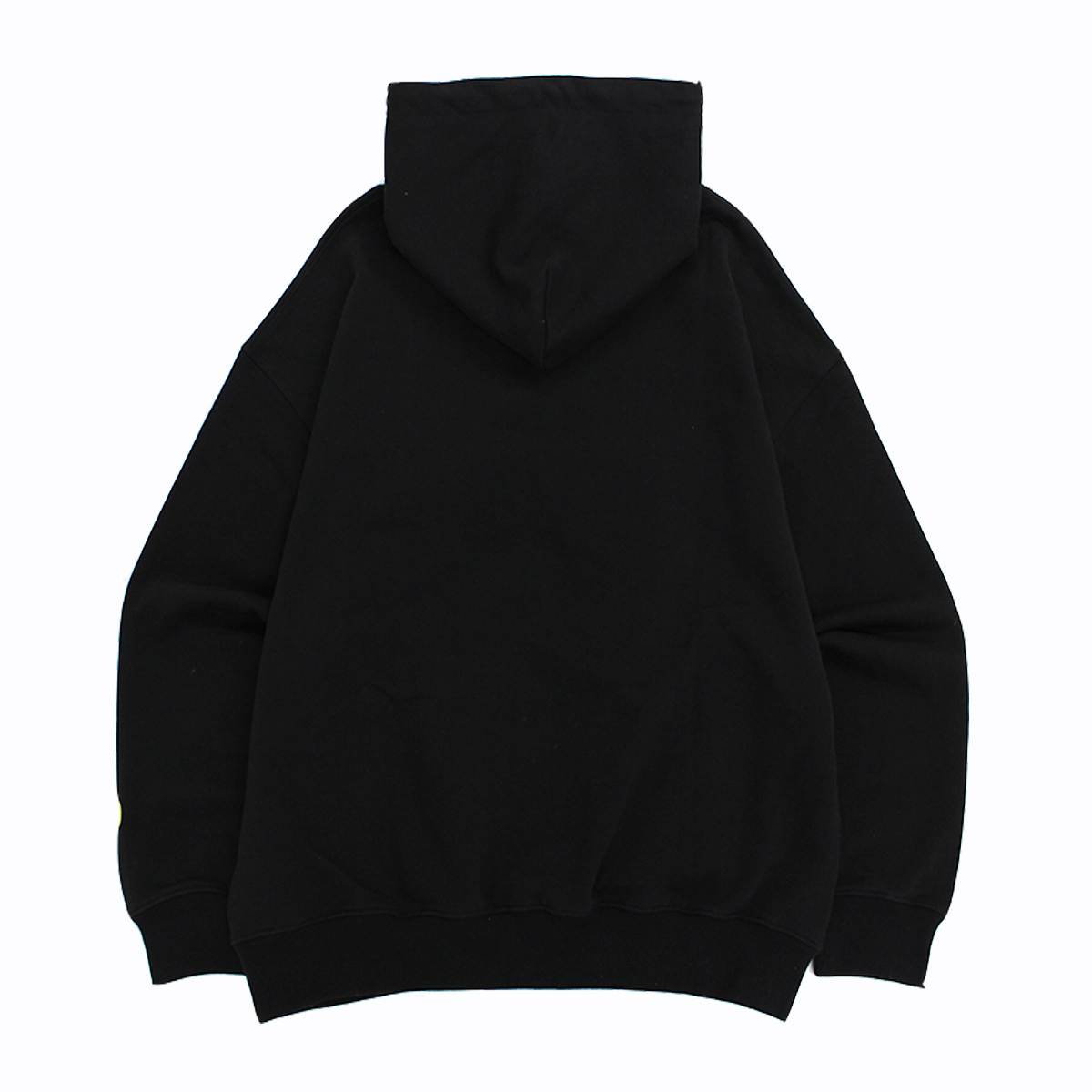 IONSEOUL Smile Signature Embroidery Overfit Hoodie (Black
