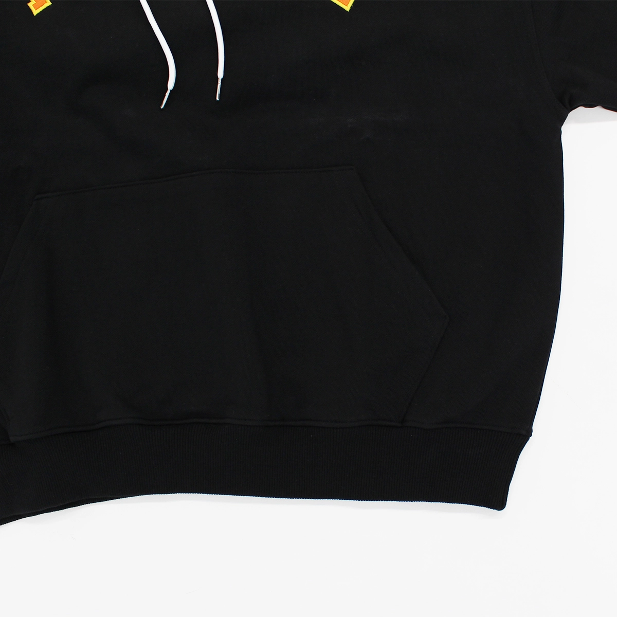 IONSEOUL Smile Signature Embroidery Overfit Hoodie (Black
