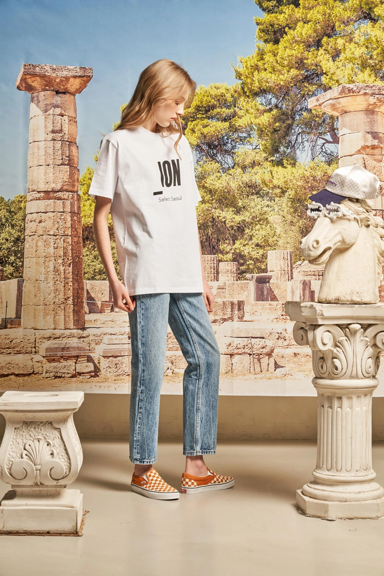 Tシャツ・カットソー IONSEOUL Grand 105 Over Short Sleeve T-Shirt JE1075 IONSEOUL Grand 105 Over Short Sleeve T-Shirt JE1075