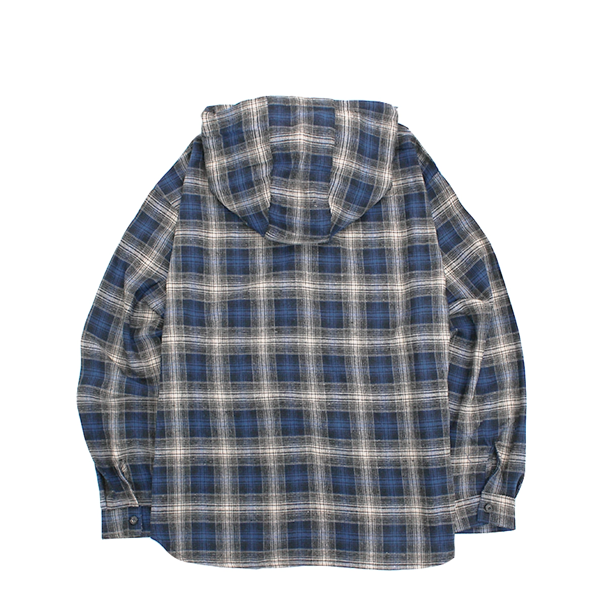 シャツ IONSEOUL No.0031 hood check over SHIRT BBJ334 레트로 체크 후드 셔츠