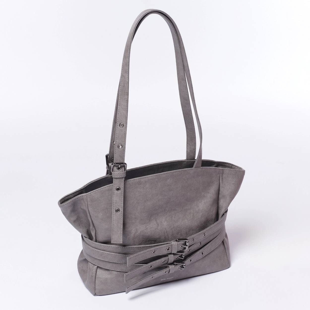 trio belt corset bag M brushed gray : SAMO ONDOH trio belt corset bag M brushed gray : SAMO ONDOH