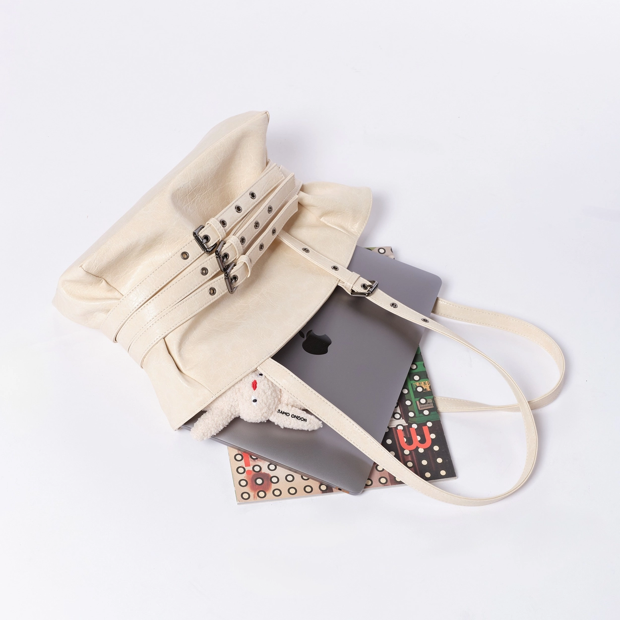 trio belt corset bag M brushed gray : SAMO ONDOH trio belt corset bag M brushed gray : SAMO ONDOH