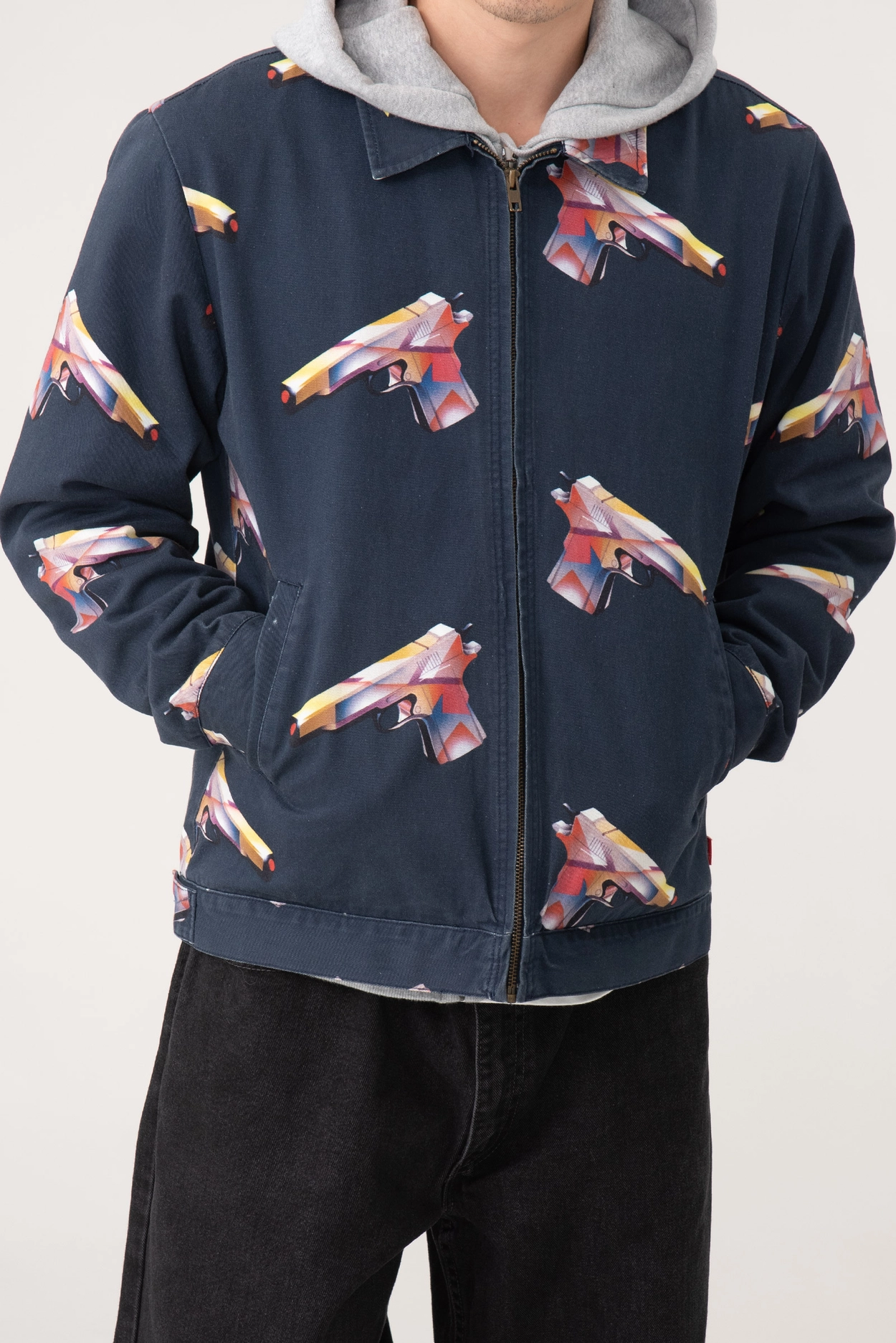 supreme アウター16ss mendini guns workjacket