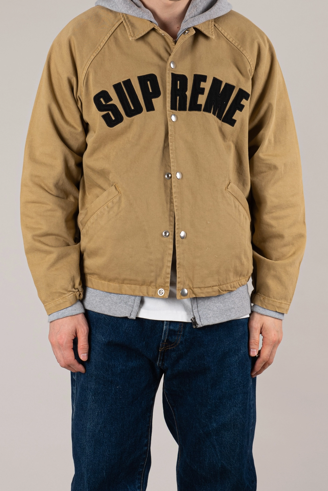 S□2018AW□Supreme Snap Front Twill Jacket
