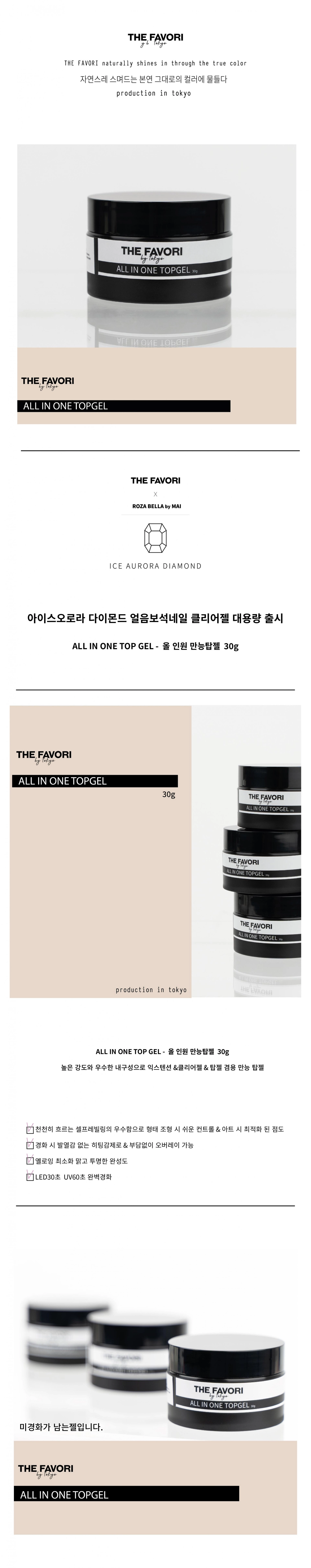 THE FAVORI All-In-One Top Gel 30g Bottle