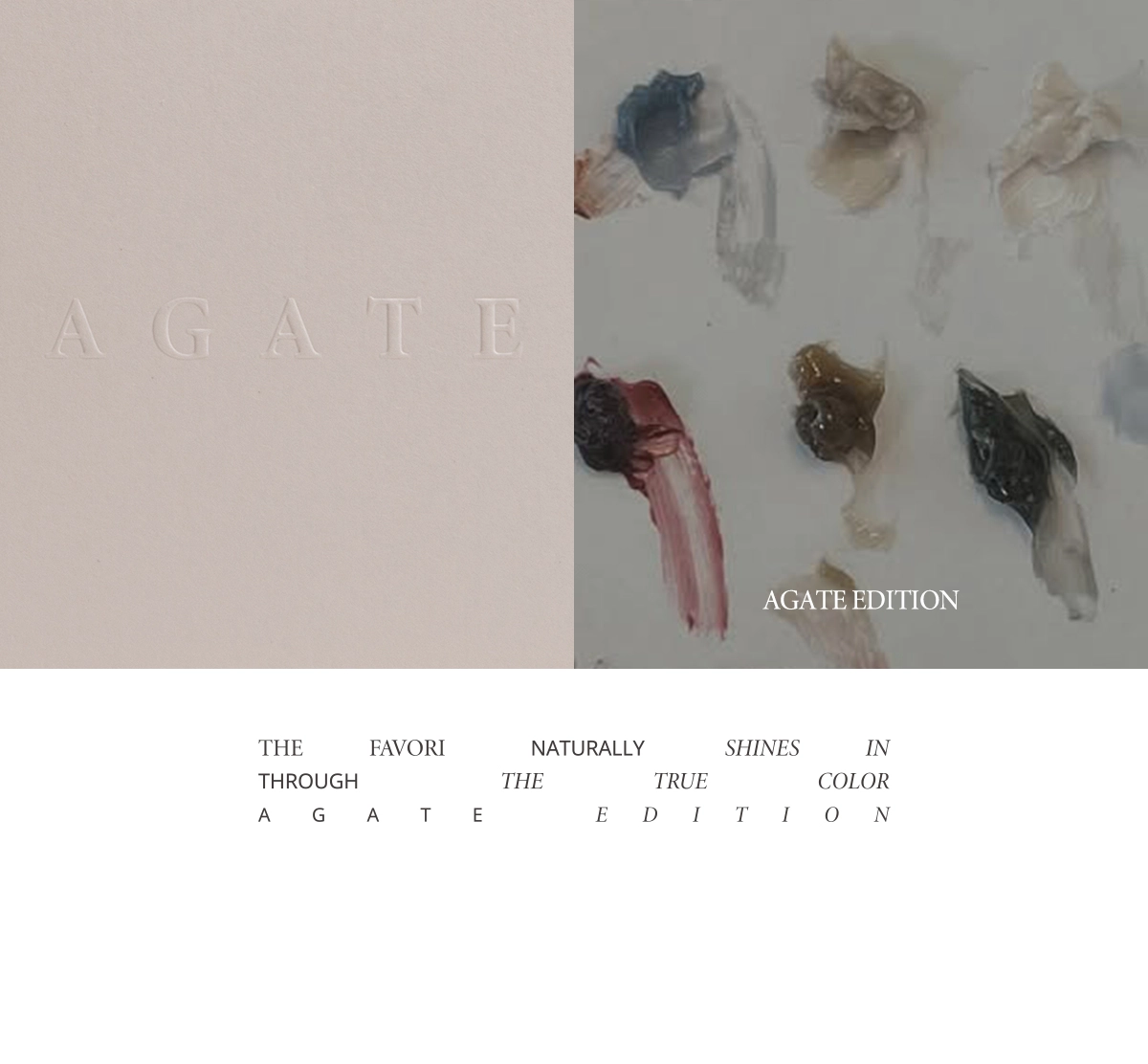 THE FAVORI Agate Edition Ver.2 6 Colors Swatch Chart